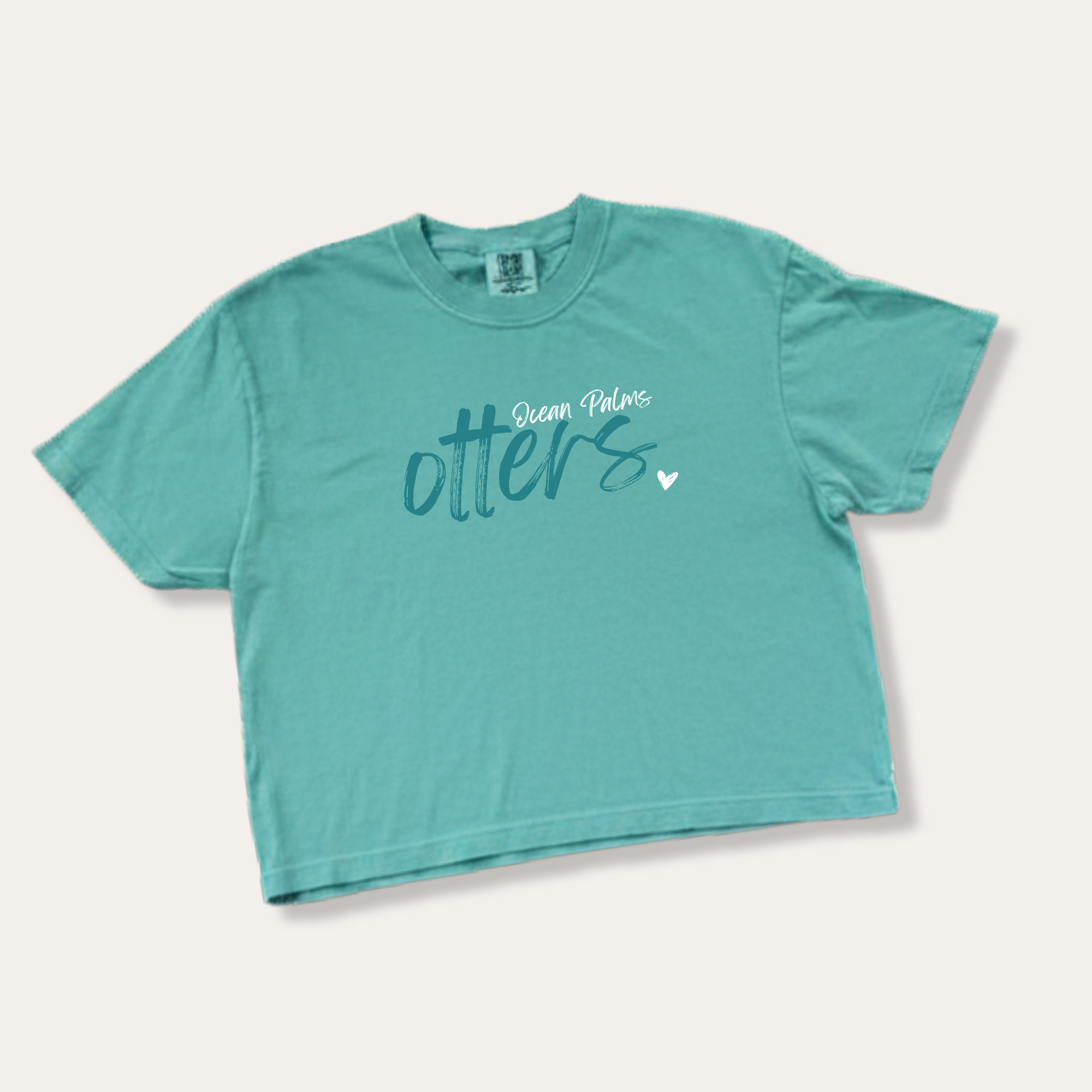 Adult Ocean Palms Otters Script Shirt