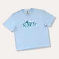 Adult Ocean Palms Otters Script Shirt