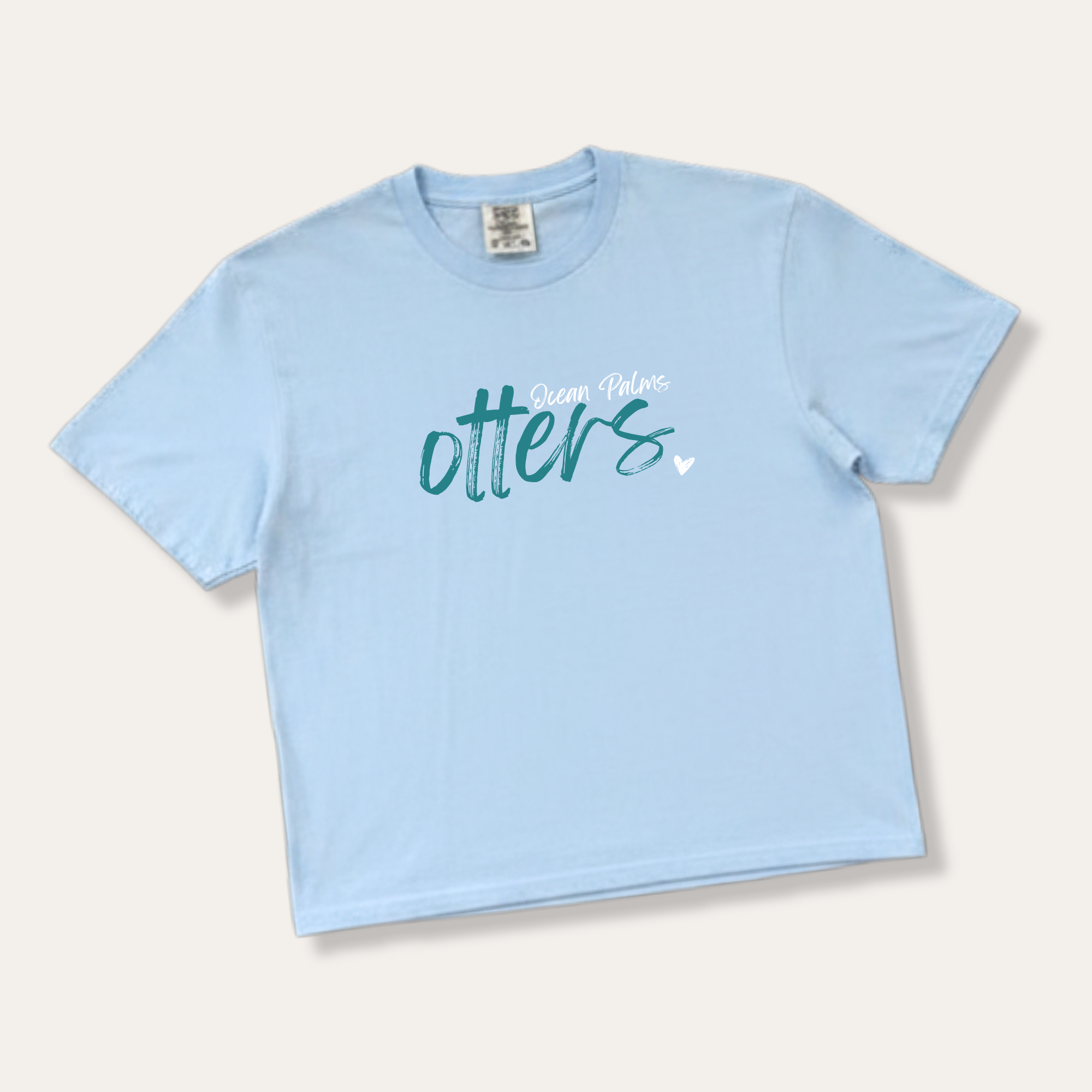 Adult Ocean Palms Otters Script Shirt