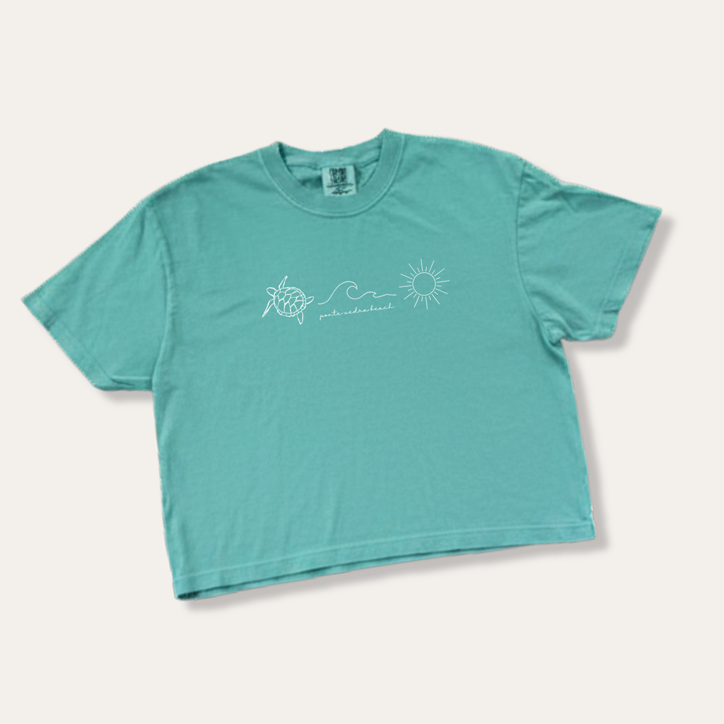 Adult PVB wave, turtle, sun Cotton Shirt