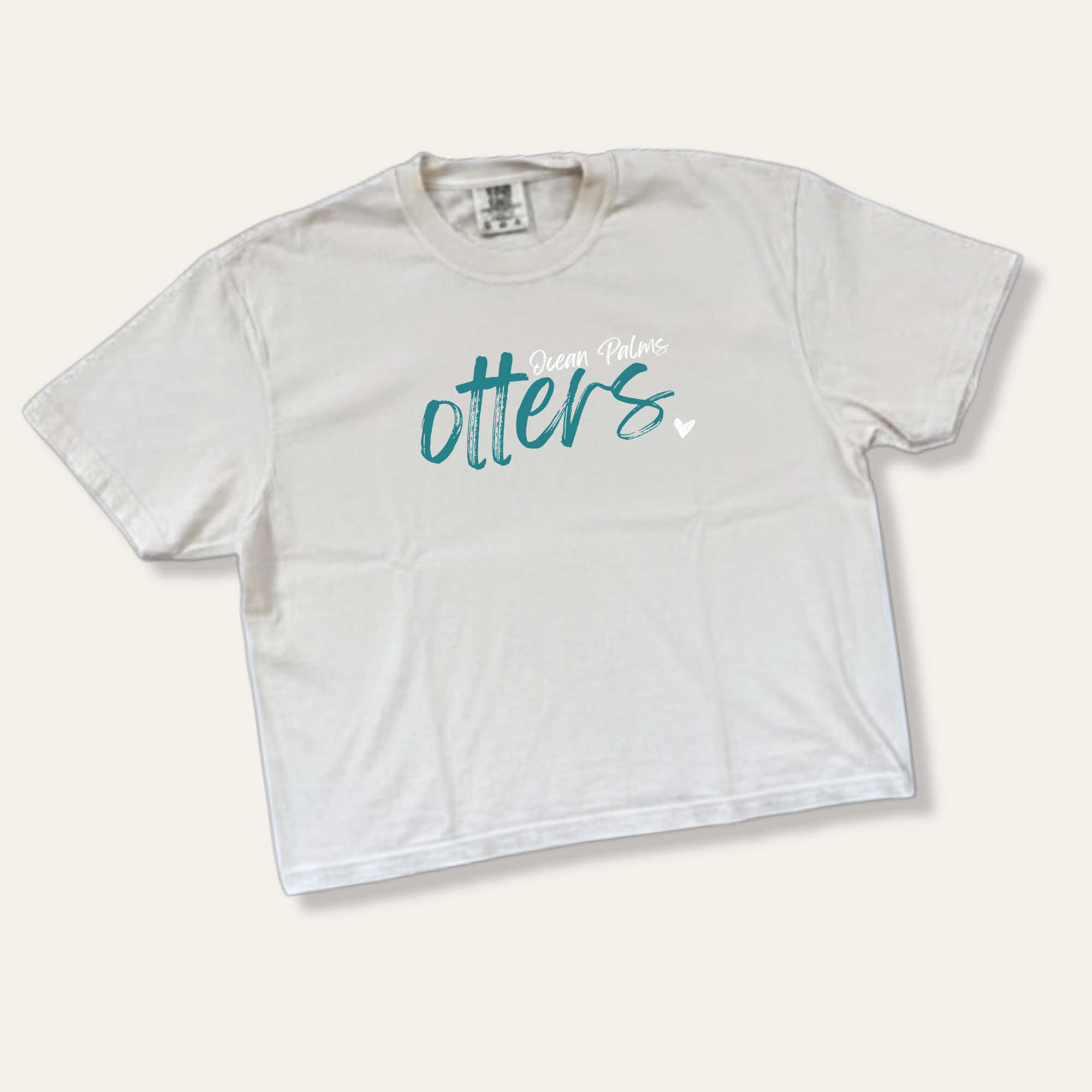 Adult Ocean Palms Otters Script Shirt