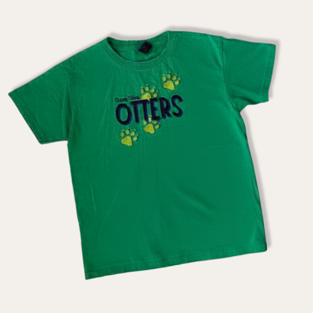 Youth Otter Paw Print Cotton Shirt