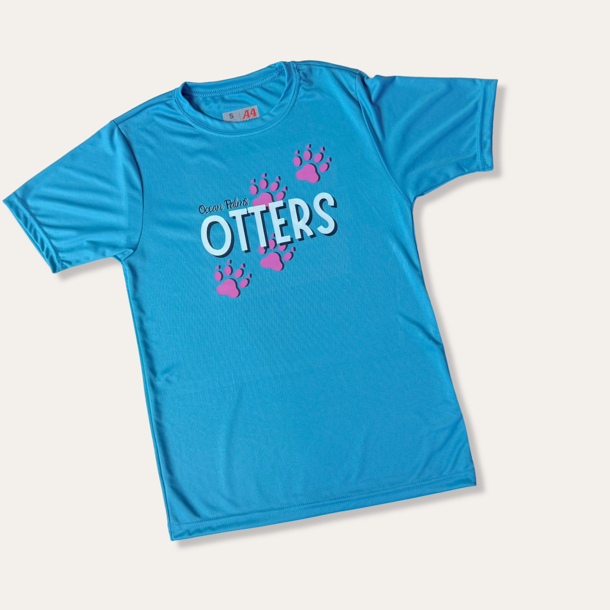 Youth Otter Paw Print Performance Shirt