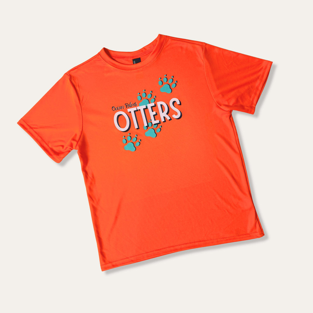 Youth Otter Paw Print Performance Shirt