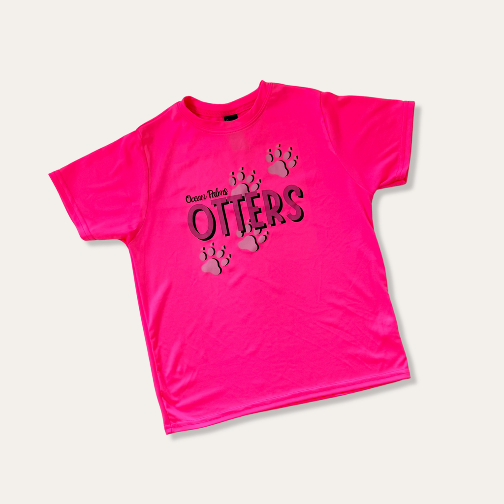 Youth Otter Paw Print Performance Shirt
