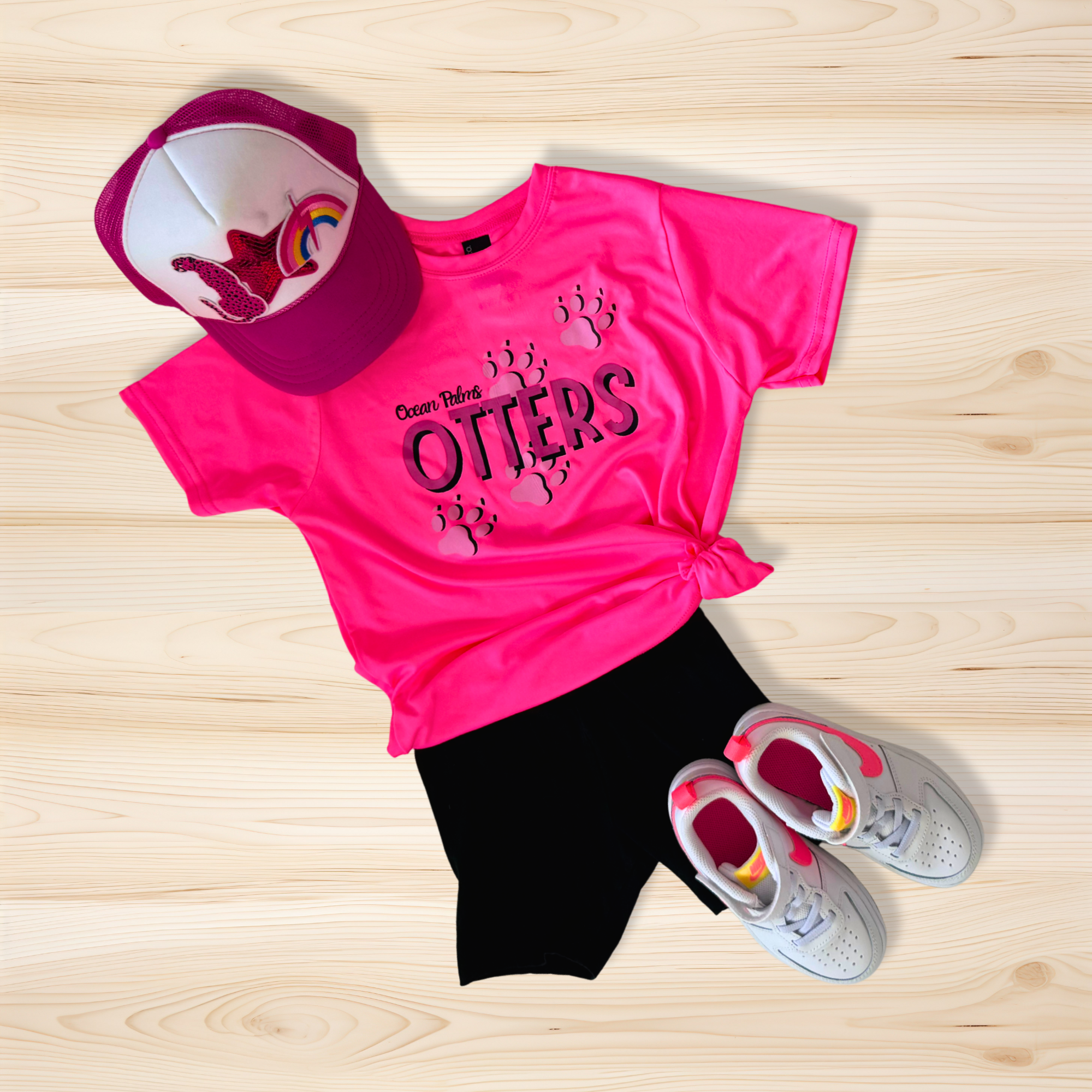 Youth Otter Paw Print Performance Shirt