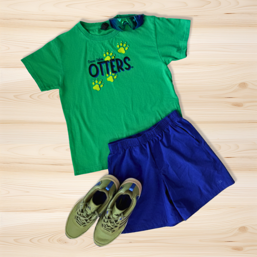 Youth Otter Paw Print Cotton Shirt